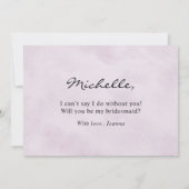 ダスティーパープルの色合い私の花嫁になる 招待状 (裏面)