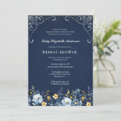 ダスティービクトリアンブルーガーデンティーブライダルシャワー 招待状 (スタンド正面)