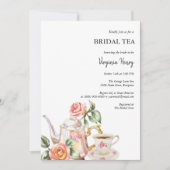 ダスティービクトリアンブルーガーデンティーブライダルシャワー 招待状 (正面)