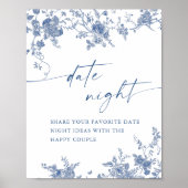 ダスティービクトリアンブルーガーデンフランスのデイトナイトアイディア ポスター (正面)