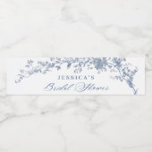 ダスティービクトリアンブルーガーデンフランスのブライダルシャワー ペットボトルラベル (シングルラベル)