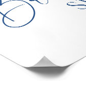 ダスティービクトリアンブルーガーデンフランスのブライダルシャワー ポスター (角)