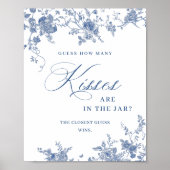 ダスティービクトリアンブルーガーデンフランスのブライダルシャワー ポスター (正面)