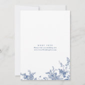 ダスティービクトリアンブルーガーデンフランスのブライダルシャワー 招待状 (裏面)