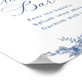 ダスティービクトリアンブルーガーデンフランスのミモサバーサイン ポスター (角)