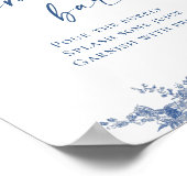 ダスティービクトリアンブルーガーデンフランスのミモサバーサイン ポスター (角)