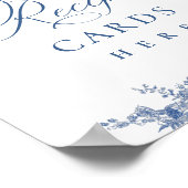 ダスティービクトリアンブルーガーデンフランスのレシピカード ポスター (角)