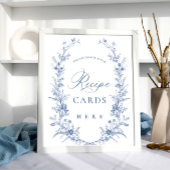 ダスティービクトリアンブルーガーデンフランスのレシピカード ポスター