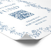 ダスティービクトリアンブルーハネムーン結婚基金のサイン ポスター (角)