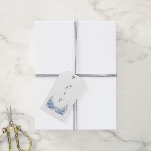 ダスティービクトリアンブルーバロックの紋章 ギフトタグ (より糸付き)