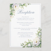 ダスティーフォーマルブエレガントルーブルーフローラ結婚披露宴 エンクロージャーカード (正面)