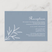 ダスティーフォーマルブミニマルルーウェディングレセプション エンクロージャーカード (正面)