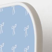 ダスティーフランスのティーブルーコケクラシックットボウ ピックルボールラケット (左詳細)