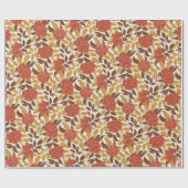 ダスティーブルントオレンジのピーオニー花が秋の結婚式に ラッピングペーパー (フラット)