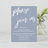 ダスティーブルーさん　結婚式の披露宴の後でぜひご一緒しましょう 招待状 (スタンド正面)