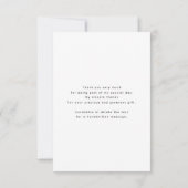 ダスティーブルーとゴールドの花柄の感謝カード サンキューカード (裏面)