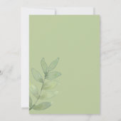 ダスティーブルーとセージグリーンのモノグラム結婚式 招待状 (裏面)