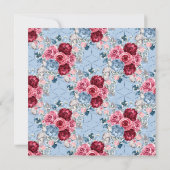 ダスティーブルーとバーガンディーのブライダルシャワー (裏面)