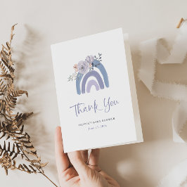 ダスティーブルーとパープルのボーホー | レインボー サンキューカード