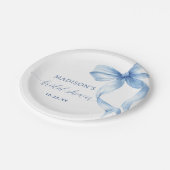 ダスティーブルーのお嬢さん、結婚式目前！ ブライダルシャワーパーティー ペーパープレート (アングル)