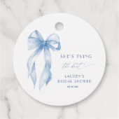 ダスティーブルーのお嬢さん、結婚式目前! ブライダルシャワー フェイバータグ (裏面)