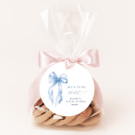ダスティーブルーのお嬢さん、結婚式目前！ ブライダルシャワー フェイバータグ