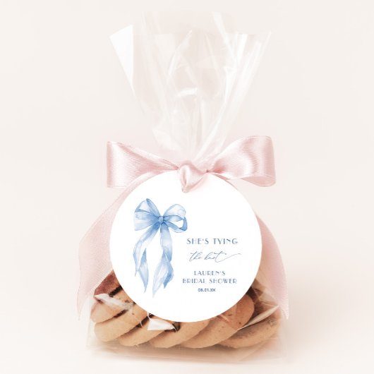 ダスティーブルーのお嬢さん、結婚式目前! ブライダルシャワー フェイバータグ