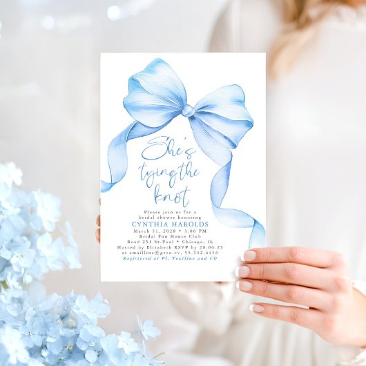 ダスティーブルーのお嬢さん、結婚式目前！ ブライダルシャワー 招待状