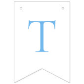 ダスティーブルーのお揃いリボンで結ばれる　ブライダルシャワー バンティングフラッグ (第2の旗)