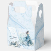 ダスティーブルーのアルコールインクの花嫁　ブライダルシャワー フェイバーボックス (見開き)
