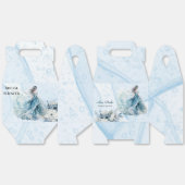 ダスティーブルーのアルコールインクの花嫁　ブライダルシャワー フェイバーボックス (見開き)