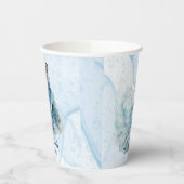 ダスティーブルーのアルコールインクの花嫁　ブライダルシャワー 紙コップ (左)