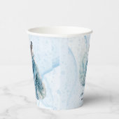 ダスティーブルーのアルコールインクの花嫁　ブライダルシャワー 紙コップ (右)