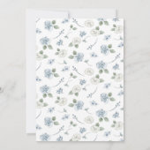 ダスティーブルーのエレガントなウェディング 招待状 (裏面)