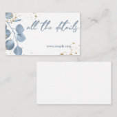 ダスティーブルーのゴールドグリッター詳細カード エンクロージャーカード (正面/裏面)