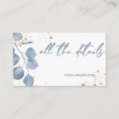 ダスティーブルーのゴールドグリッター詳細カード エンクロージャーカード (正面)