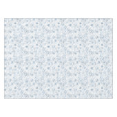 ダスティーブルーのシノワズリーフラワーテーブルクロス エレガント テーブルクロス (正面(横))