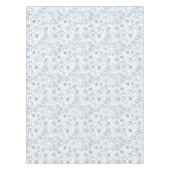 ダスティーブルーのシノワズリーフラワーテーブルクロス エレガント テーブルクロス (正面)