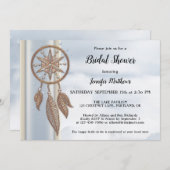 ダスティーブルーのドリームキャッチャー ブライダルシャワー招待状 招待状 (正面/裏面)