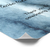 ダスティーブルーのネイビーのお土産お願いします、1つお取りください ポスター (角)