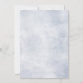 ダスティーブルーのハイドランジアとパステルピンクのローズのウェディング 招待状 (裏面)