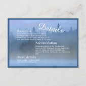 ダスティーブルーのパステル森林風景の結婚式 エンクロージャーカード (正面)