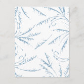 ダスティーブルーのパンパスグラスを使ったミニマルな結婚式の詳細 エンクロージャーカード (裏面)