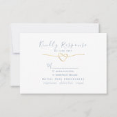 ダスティーブルーのフードチョイス結婚式 出欠カード (正面)