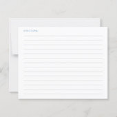 ダスティーブルーのポップな結婚前お祝いレシピカード (裏面)