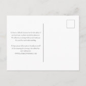 ダスティーブルーのマイクロウェディング写真発表 案内ポストカード (裏面)