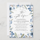 ダスティーブルーのモダンリハーサルディナー 招待状 (正面)