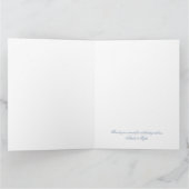 ダスティーブルーのモノグラムクレスト感謝カード サンキューカード (内部)