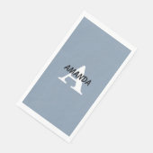 ダスティーブルーのモノグラム名 ブライズシャワー 誕生日 (コーナー)