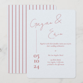 ダスティーブルーのラブレター ウェディング招待状 招待状